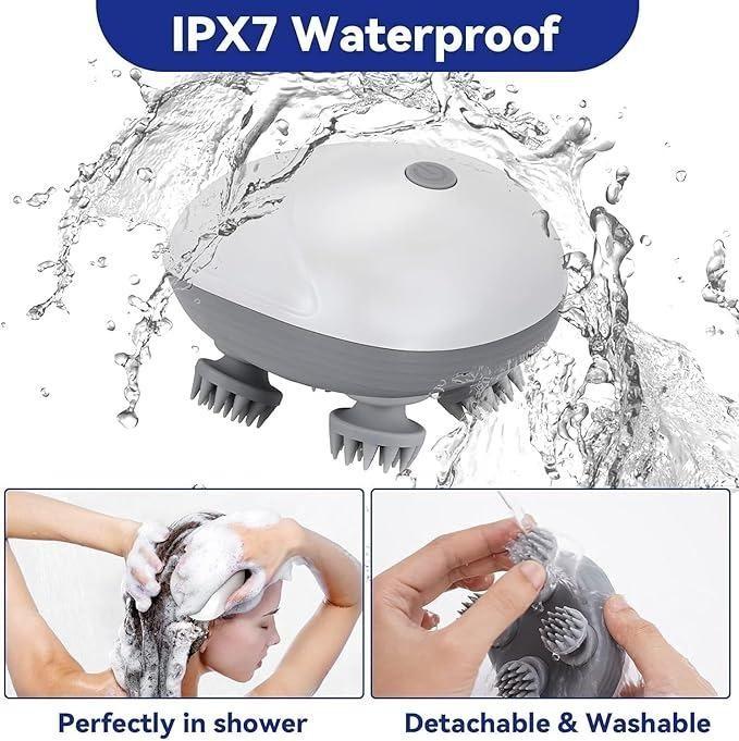 Deep 3D Kneading Massage, Rechargeable & Portable, Gentle Silicone Massage Heads, Full Body Relaxation, Easy One-Button Control, Easy One-Button Control