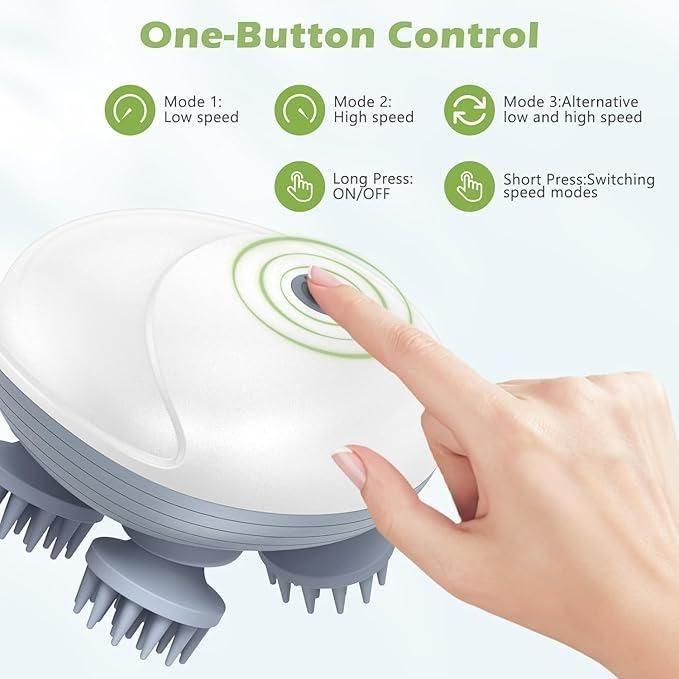 Deep 3D Kneading Massage, Rechargeable & Portable, Gentle Silicone Massage Heads, Full Body Relaxation, Easy One-Button Control, Easy One-Button Control